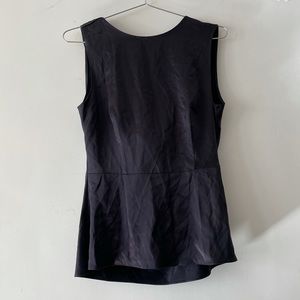 NWT Adam Lippes Black Silk Top, Sz 2